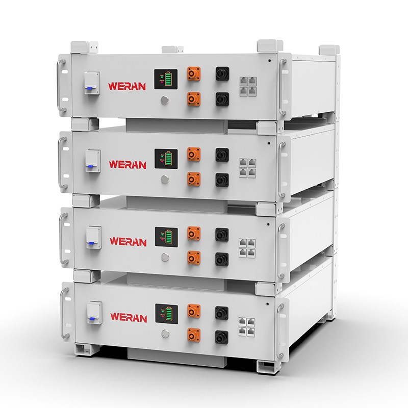 WERAN WRL-48100RW 51.2V 100Ah LiFePO4 Rack باتری (5.12kWh) – 8000 چرخه، CAN/RS485، ESS خانه قابل رویت