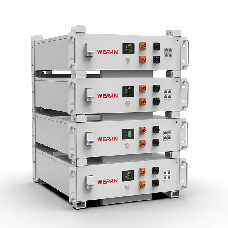 WERAN WRL-48100RW 51.2V 100Ah LiFePO4 Rack باتری (5.12kWh) – 8000 چرخه، CAN/RS485، ESS خانه قابل رویت