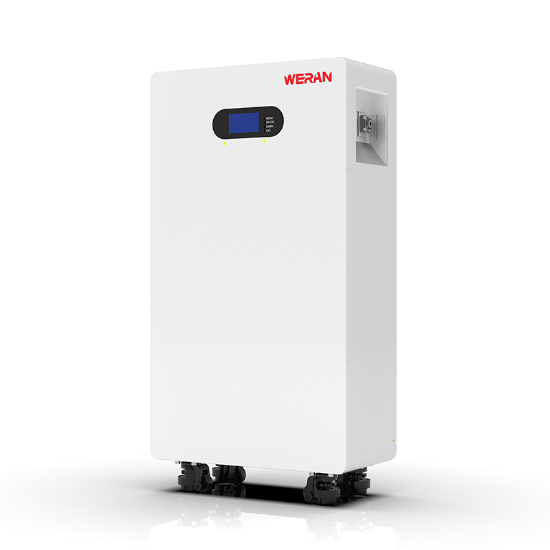 باتری WERAN WRL-48200UW 51.2V 200Ah LiFePO4 (10.24kWh) – پایه چرخی/دیواری IP65، ذخیره‌سازی خورشیدی 48 ولتی روی هم