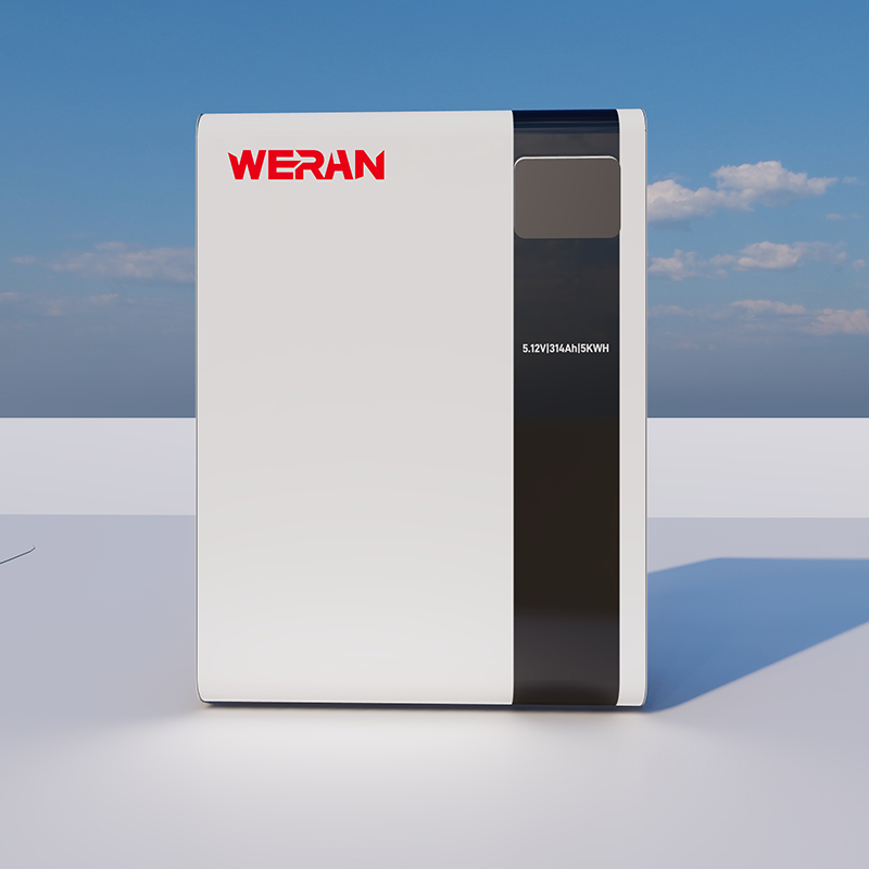 باتری دیواری LiFePO4 WERAN 51.2V 100Ah 5.12kWh برای ذخیره سازی انرژی خورشیدی مسکونی