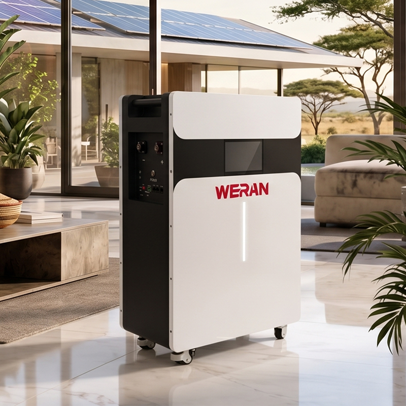 بسته باتری WERAN 51.2V 314Ah 16kWh غلتکی نوع LiFePO4 برای ذخیره انرژی در خانه