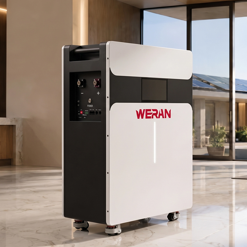 بسته باتری WERAN 51.2V 314Ah 16kWh غلتکی نوع LiFePO4 برای ذخیره انرژی در خانه